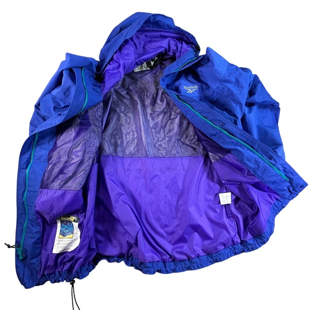 Reebok Outdoor Mens XL Blue Entrant GII Waterproof Hooded Parka Jacket OUM31001 - Picture 2 of 16